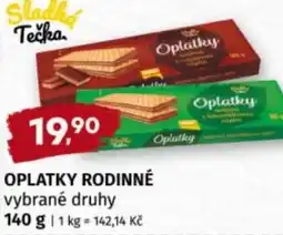 Terno Oplatky rodinné nabídka
