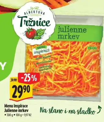 Albert Menu inspirace Julienne mrkev nabídka
