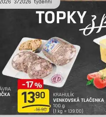 VENKOVSKÁ TLAČENKA 100 g