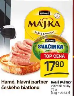 Flop HAMÉ PAŠTIKY českého biatlonu vybrané druhy 75 g nabídka