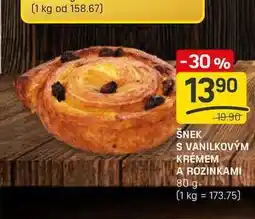 Flop ŠNEK S VANILKOVÝM KRÉMEM A ROZINKAMI 80 g nabídka