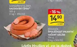 Flop ŠPEKÁČKOVÝ PIKANTNÍ TOČENÝ SALÁM 100 g nabídka