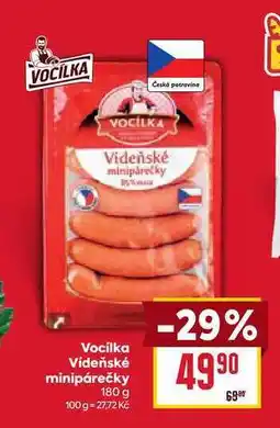 Billa Vocilka Vídeňské minipárečky 180 g nabídka