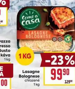 Billa Lasagne Bolognese chlazené 1 kg nabídka