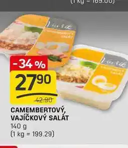 Flop CAMEMBERTOVÝ, VAJÍČKOVÝ SALÁT 140 g nabídka
