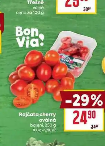 Rajčata cherry oválná balení, 250 g