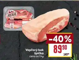 Billa Vepřový bok špička cena za 1 kg nabídka