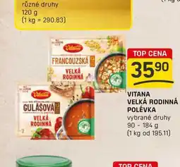 Flop VITANA VELKÁ RODINNÁ POLÉVKA vybrané druhy 90-184 g nabídka