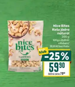 Billa Nice Bites Kešu jádra natural 200 g nabídka