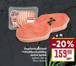 Billa Vepřová pečeně minutkové plátky extra tenké balení, 560 g nabídka