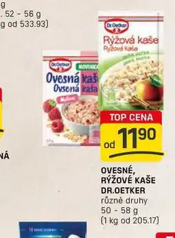 Flop OVESNÉ, RÝŽOVÉ KAŠE DR.OETKER různé druhy 50-58 g nabídka