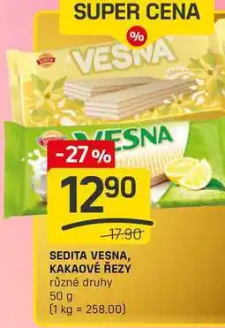 Flop SEDITA VESNA, KAKAOVÉ ŘEZY různé druhy 50 g nabídka