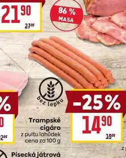 Billa Trampské cigáro z pultu lahůdek cena za 100g nabídka