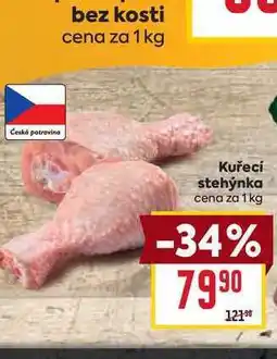 Billa Kuřecí stehýnka cena za 1kg nabídka