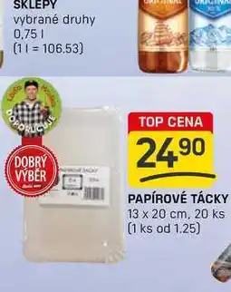 Flop PAPÍROVÉ TÁCKY 13 x 20 cm, 20 ks nabídka