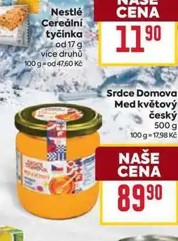 Billa Srdce Domova Med květový český 500 g nabídka
