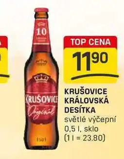 Flop KRUŠOVICE KRÁLOVSKÁ DESÍTKA světlé výčepní 0,5l nabídka