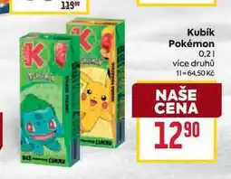 Billa Kubík Pokémon 0,2l nabídka