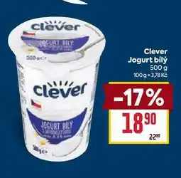 Billa Clever Jogurt bílý 500 g nabídka