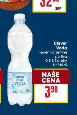Billa Clever Voda neperlivá, jemně perlivá 0,5l nabídka