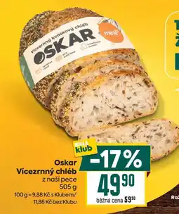 Billa Oskar Vícezrnný chléb z naší pece 505 g nabídka