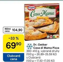 Tesco Dr. Oetker Casa di Mama Pizza, 390-410 g, vybrané druhy nabídka