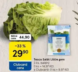 Tesco Tesco Salát Little gem, 3 ks, balený nabídka