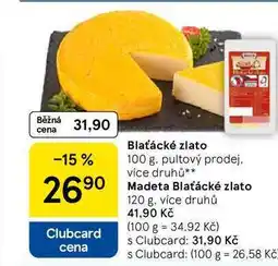 Tesco Blaťácké zlato, 120 g, více druhů nabídka