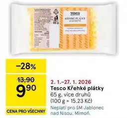Tesco Tesco Křehké plátky, 65 g, více druhů nabídka