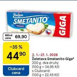 Tesco Želetava Smetanito Giga, 200 g nabídka