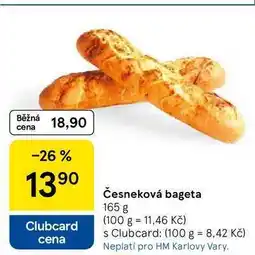 Tesco Česneková bageta, 165 g nabídka