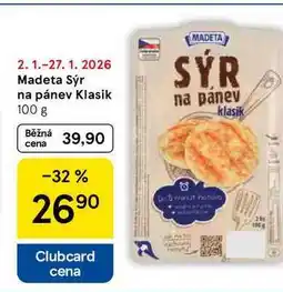 Tesco Madeta Sýr na pánev Klasik, 100 g nabídka