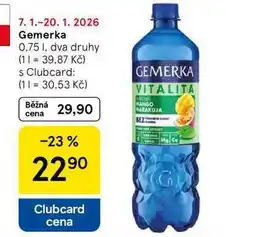 Tesco Gemerka, 0,75 I, dva druhy nabídka