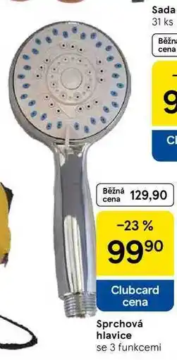 Tesco Sprchová hlavice se 3 funkcemi nabídka
