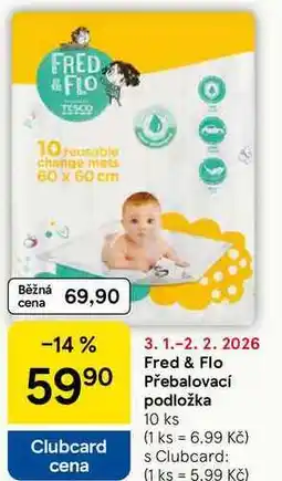 Tesco Fred & Flo Přebalovací podložka, 10 ks nabídka