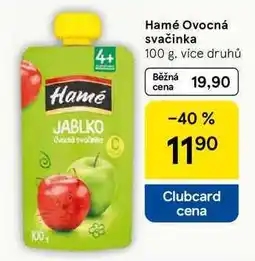 Tesco Hamé Ovocná svačinka, 100 g, více druhů nabídka