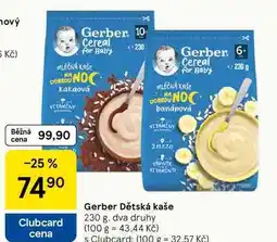 Tesco Gerber Dětská kaše, 230 g, dva druhy nabídka