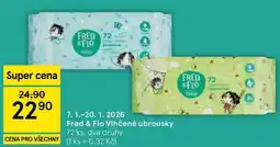 Tesco Fred & Flo Vlhčené ubrousky, 72 ks, dva druhy nabídka