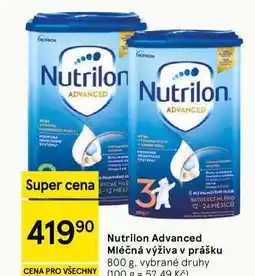 Tesco Nutrilon Advanced Mléčná výživa v prášku, 800 g, vybrané druhy nabídka
