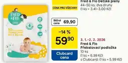 Tesco Fred & Flo Dětské pleny, 44-50 ks. dva druhy nabídka