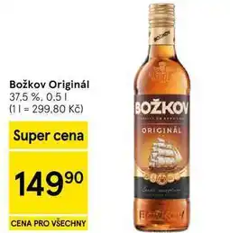 Tesco Božkov Originál 37,5%, 0,5 l nabídka