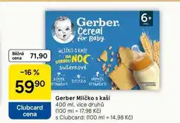 Tesco Gerber Mlíčko s kaší, 400 ml, více druhů nabídka