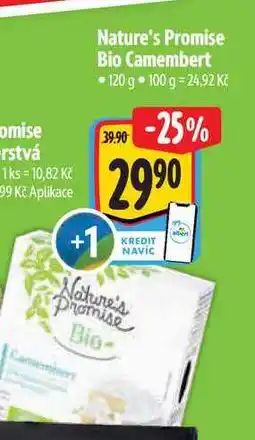 Albert Nature's Promise Bio Camembert 120 g nabídka