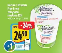 Albert Nature's Promise Free From Zakysaná smetana 15% 180 g nabídka