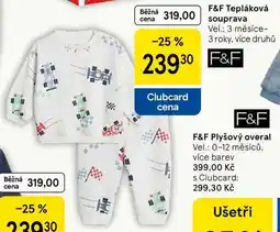 Tesco F&F Tepláková souprava Vel.: 3 měsíce- 3 roky, více druhů nabídka