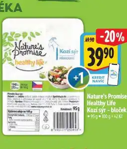 Albert Nature's Promise Healthy Life Kozí sýr - bloček 95 g nabídka