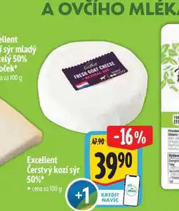 Albert Excellent Čerstvý kozí sýr 50% 100 g nabídka