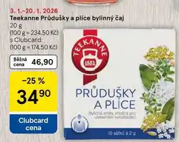 Tesco Teekanne Průdušky a plíce bylinný čaj, 20 g nabídka