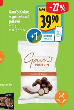 Albert Gam's Kokos v proteinové polevě 70 g nabídka