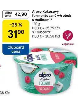 Tesco Alpro Kokosový fermentovaný výrobek s malinami, 120 g nabídka